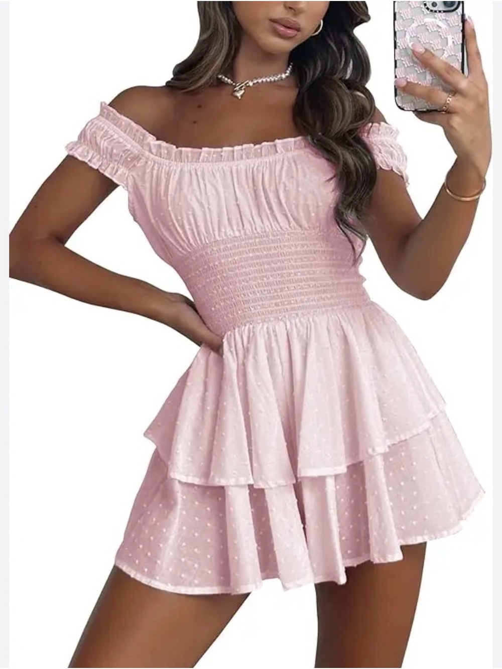 Sky to Moon Pink Tiered Summer Dress